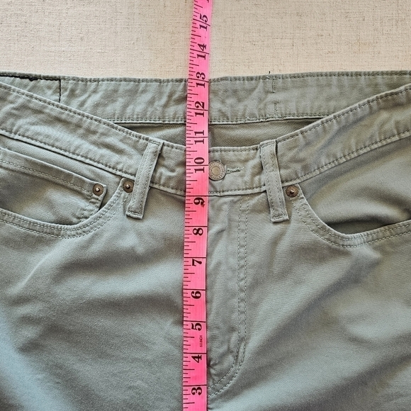 LEVI'S 511 Green Straight Leg Denim Pants Size 34W 30L - Picture 7 of 16
